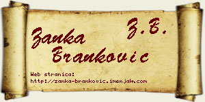 Žanka Branković vizit kartica